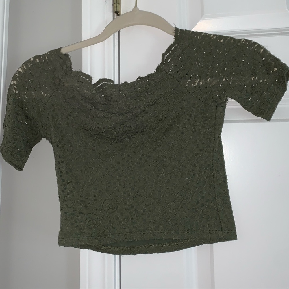 Crop top green